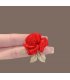 XSB283 - Fashionable Red Rose Brooch